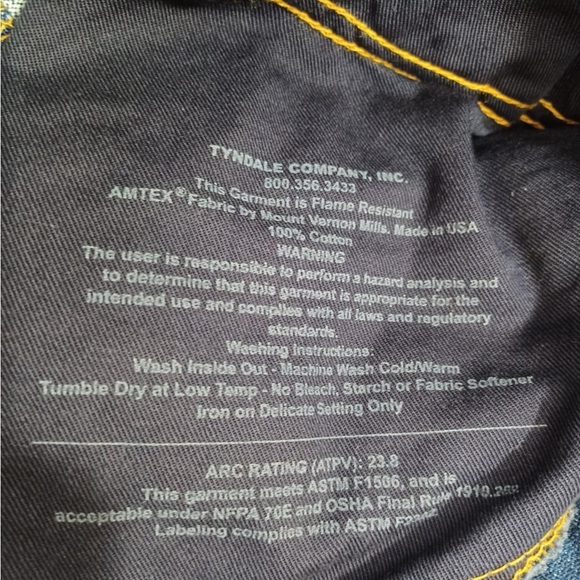 Tyndale FR Flame-Resistant Jeans J230T Size 30x34‎ NWT 2 Pairs for $40 - Picture 7 of 14